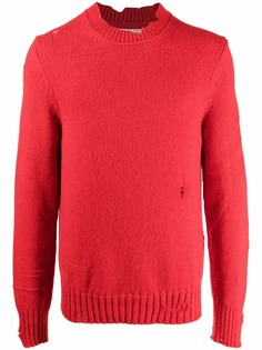 Zadig&Voltaire джемпер с круглым вырезом и эффектом потертости