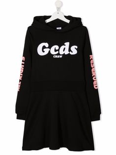 Gcds Kids платье-свитер с капюшоном