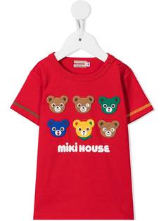 Miki House футболка с отделкой в полоску