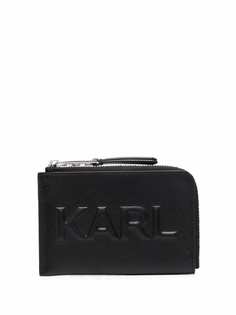 Karl Lagerfeld кошелек на молнии с тисненым логотипом