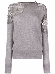 Ermanno Scervino кашемировый джемпер с кружевом