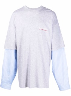 Balenciaga многослойная футболка оверсайз