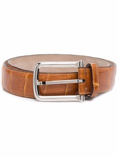 Brioni ремень с тиснением под кожу крокодила