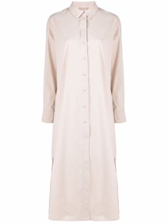 12 STOREEZ платье-рубашка миди с плиссировкой
