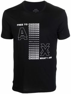 Armani Exchange футболка с надписью