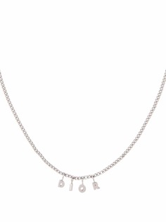 Christian Dior колье 2000-х годов с подвеской-логотипом