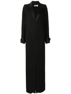 Yves Saint Laurent Pre-Owned шелковое платье-рубашка с контрастной отделкой