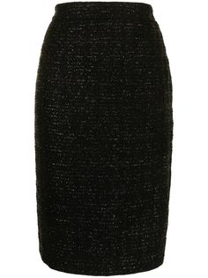 Christian Dior твидовая юбка с эффектом металлик