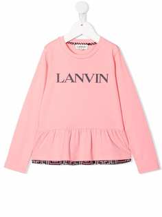 LANVIN Enfant расклешенный топ с логотипом