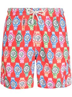 MC2 Saint Barth плавки-шорты с кулиской и принтом