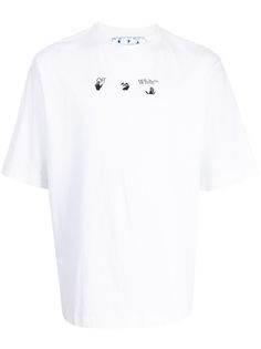 Off-White Arrows-motif graffiti-print T-shirt