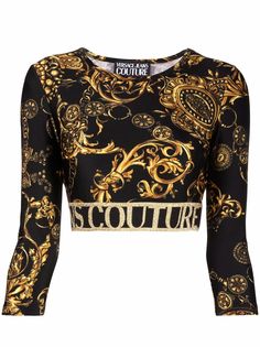 Versace Jeans Couture укороченный топ с принтом Regalia Baroque