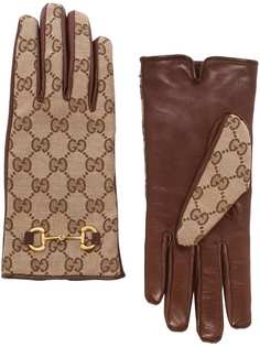 Gucci перчатки с узором GG Supreme