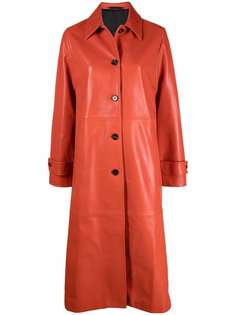 PAUL SMITH кожаное пальто на пуговицах