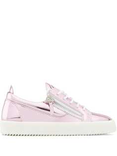 Giuseppe Zanotti кроссовки Gail с эффектом металлик