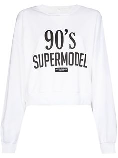 Dolce & Gabbana толстовка с приспущенными плечами и принтом 90s Supermodel