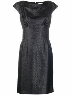 Christian Dior приталенное платье 2000s-х годов с эффектом металлик