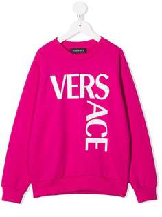 Versace Kids толстовка с логотипом