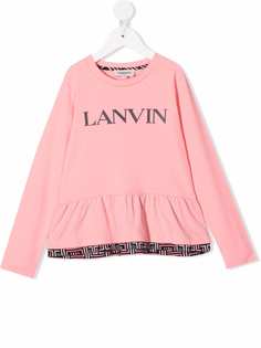 LANVIN Enfant топ с длинными рукавами и баской