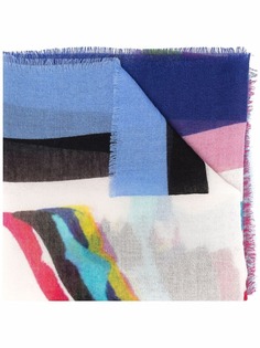 Emporio Armani объемный шарф с графичным принтом
