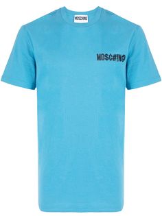 Moschino футболка с вышитым логотипом