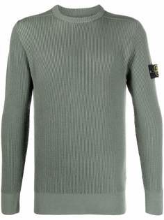 Stone Island шерстяной джемпер в рубчик