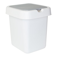 Контейнер Svip Квадра для мусора 9л белый/серый (SV4042БЛ)