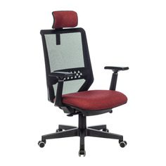 Кресло руководителя Бюрократ EXPERT, на колесиках, сетка/ткань, красный [expert red]