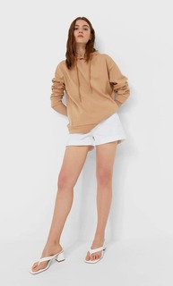 Stradivarius Базовое Худи Цвет Камня M