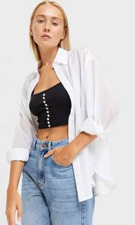 Stradivarius Рубашка Свободного Кроя Белый L