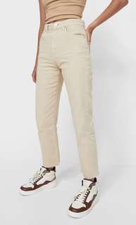 Stradivarius Укороченные Джинсы Прямого Кроя Цвет Камня 42