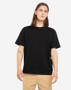 Чёрная базовая футболка Regular Gloria Jeans