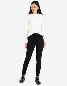 Чёрные брюки Legging из экозамши Gloria Jeans