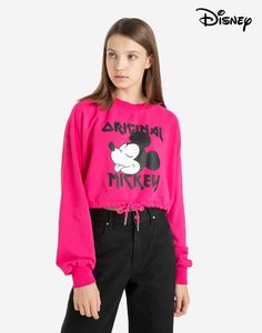 Розовый свитшот с кулиской и принтом DISNEY Gloria Jeans