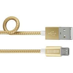 Кабель для сотового телефона InterStep USB-miсroUSB, PVC/Nylon, 2м Gold USB-miсroUSB, PVC/Nylon, 2м Gold