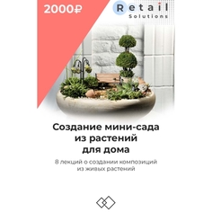 Цифровой пакет Видеокурсы Retail Solutions Создание мини-сада из растений для дома Создание мини-сада из растений для дома