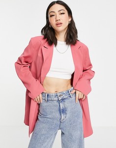 Удлиненный блейзер темно-розового цвета (от комплекта) Heartbreak-Розовый цвет