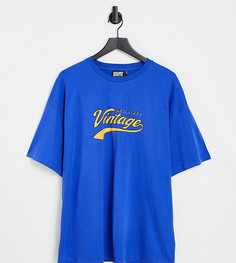 Синяя футболка с логотипом в университетском стиле Reclaimed Vintage Inspired Plus-Голубой