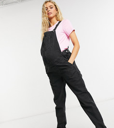 «Классический» джинсовый комбинезон выбеленного черного цвета ASOS DESIGN Maternity-Черный цвет