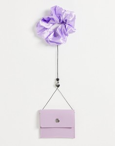 Набор сиреневого цвета из резинки для волос и кошелька для пластиковых карт SVNX-Фиолетовый цвет