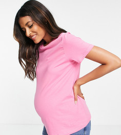 Розовая футболка из органического хлопка с круглым вырезом ASOS DESIGN Maternity Ultimate-Розовый цвет