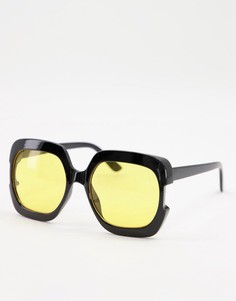 Солнцезащитные очки с квадратными стеклами в стиле 70-х Madein-Желтый Madein.