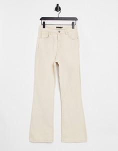 Светло-бежевые выбеленные расклешенные джинсы I Saw It First-Белый
