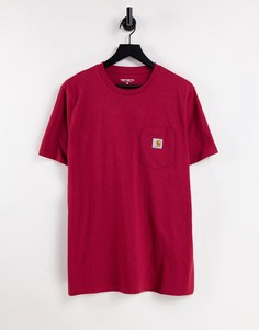 Красная меланжевая футболка с карманом Carhartt WIP-Красный