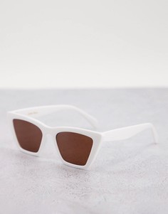 Солнцезащитные очки в белой оправе «кошачий глаз» & Other Stories-Белый