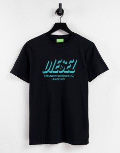 Черная футболка с логотипом Diesel T-Diegos-A5-Черный цвет
