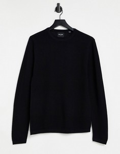 Фактурный джемпер с круглым вырезом черного цвета Only & Sons-Черный цвет