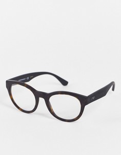Очки Emporio Armani с прозрачными стеклами-Черный цвет