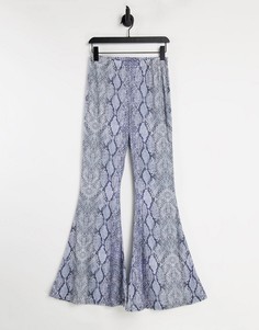 Расклешенные брюки со змеиным принтом Fashionkilla-Разноцветный