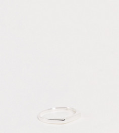 Кольцо из стерлингового серебра с дизайном в стиле печатки ASOS DESIGN CURVE-Серебряный